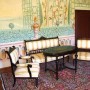 Der bemalte "Blaus Salon" ist für Hotelgäste auch Ruheraum